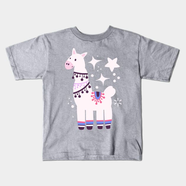 llama Kids T-Shirt by Mashmuh